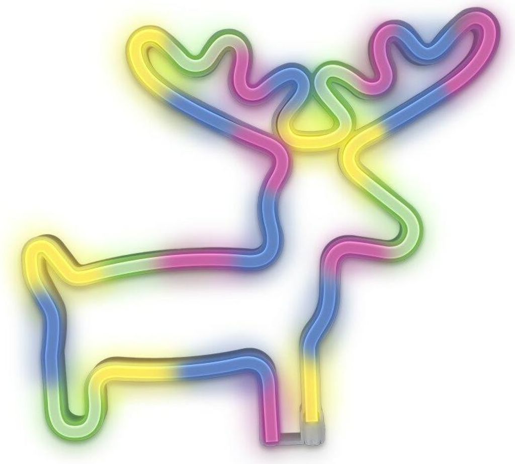 Neon-LED-Wandleuchte £OŒ mehrfarbig Bat + USB FLNE12 T-90826 PLASTROL