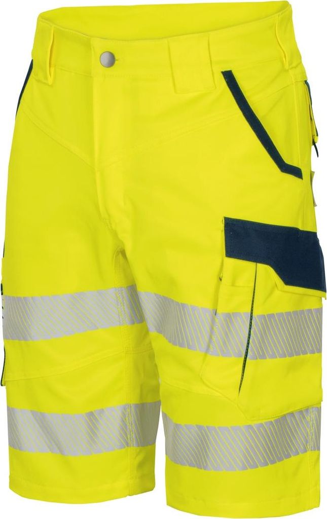 Vizwell Warnschutz-Shorts Flex-HiVis VWT192 Gr. 52 leuchtgelb/marine