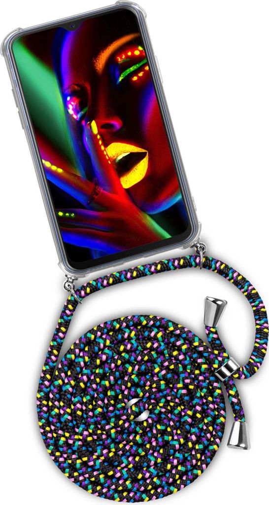 TWIST-Case + TWIST-Cord für Samsung Galaxy A10, Farbe:Night Fever (Silber)