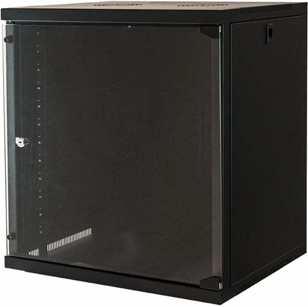 Baie de brassage 12U murale noire Link Accessori LK1912UN pour réseau IT