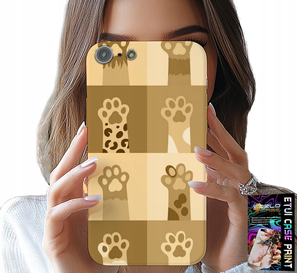 Hülle Für Iphone 5 / 5S / 5C - Liebe Katze, Katzenmuster, Katzenpfoten