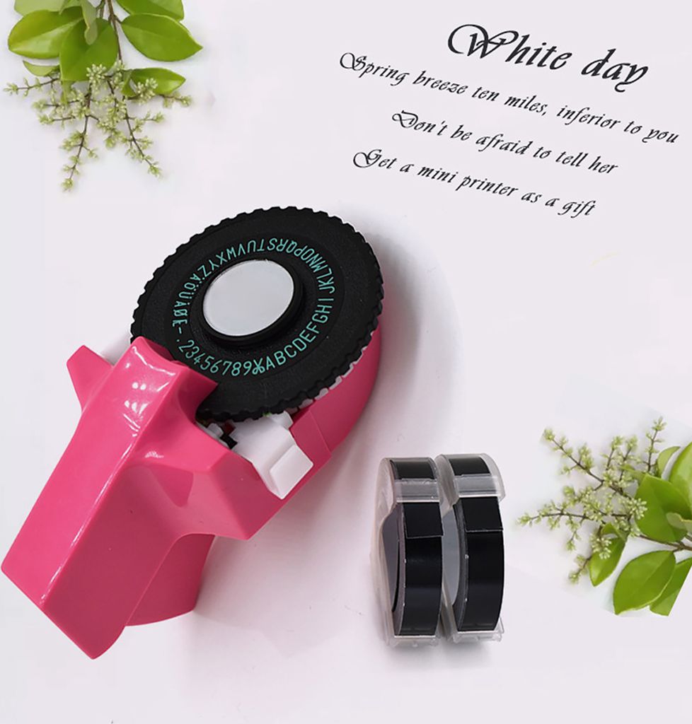 Mini Portable Manual Label Maker DIY 3D Embossing Label Writer Printer Typewriter mit Kunststoff PVC 9mm Label Tapes Lettering Machine