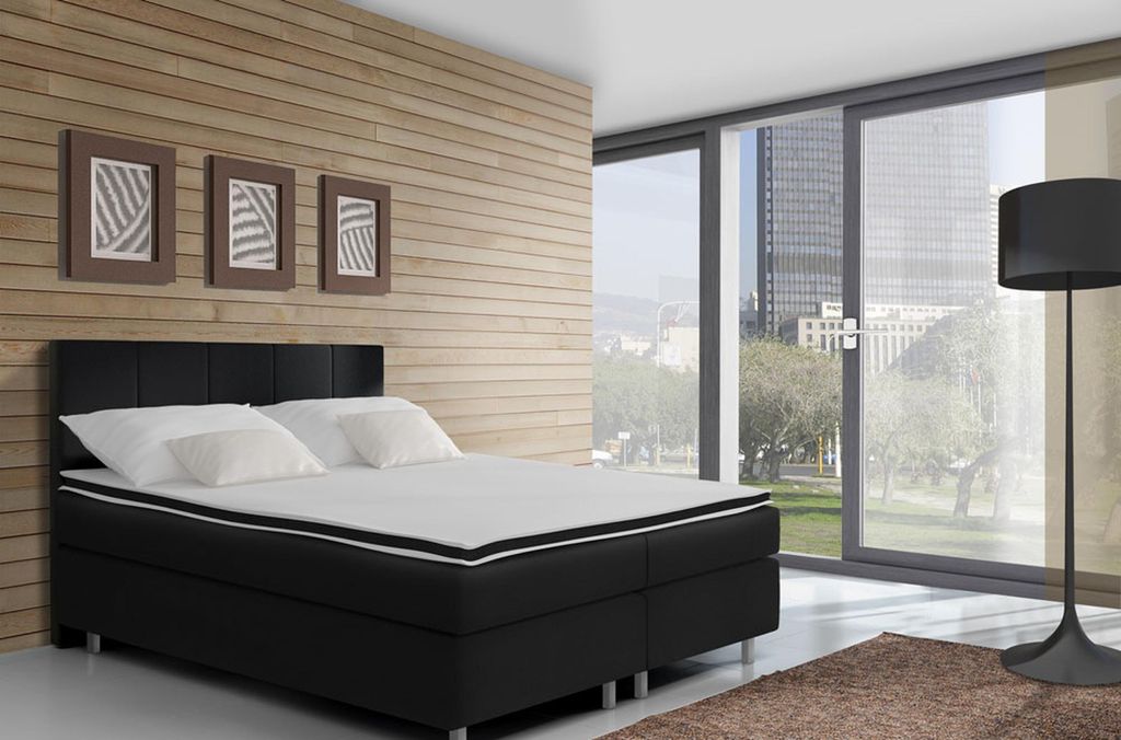 Boxspringbett Betten Bett Polster Kunstleder Designer Hotel Doppel Luxus Design