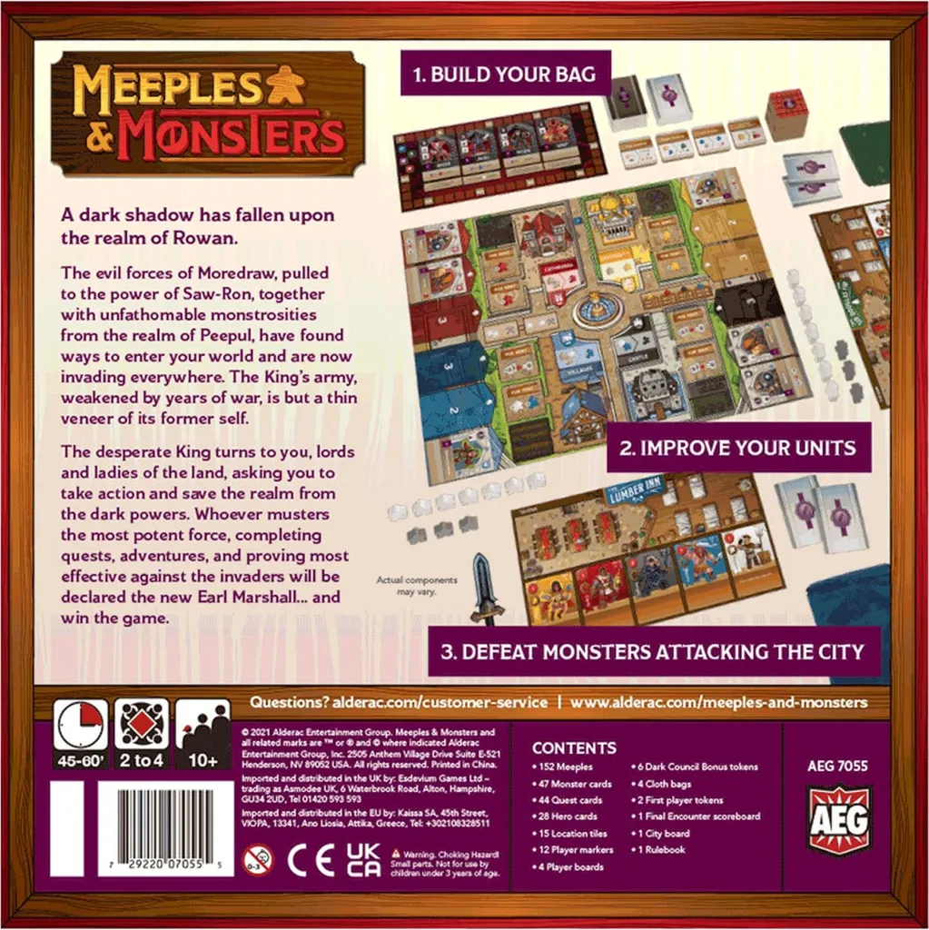 Jeu de stratégie Meeples and Monsters de placement et combat de boss - 2