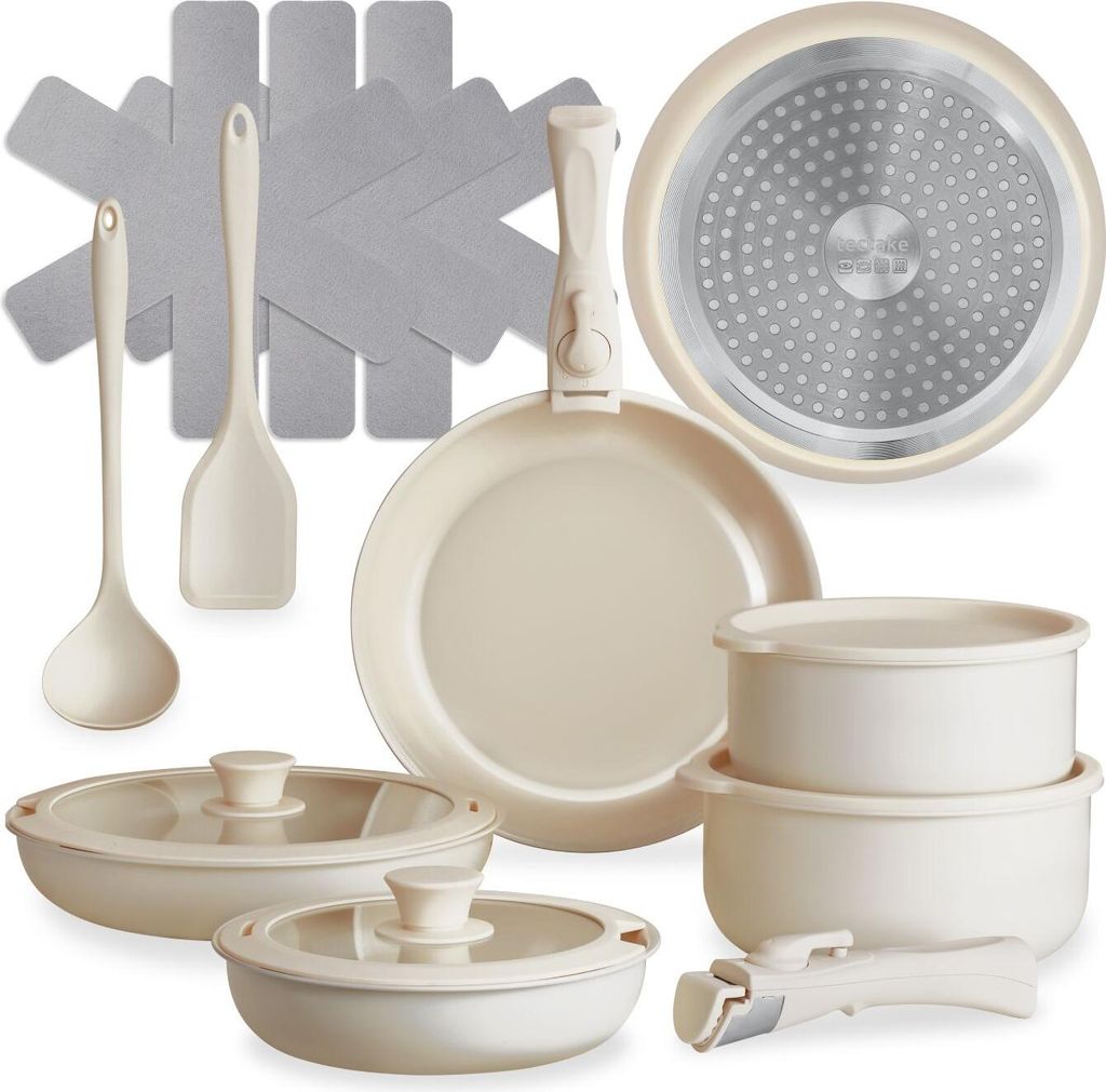 tectake® Kochtopfset Genua 16-teilig, für Induktion Produktbild 