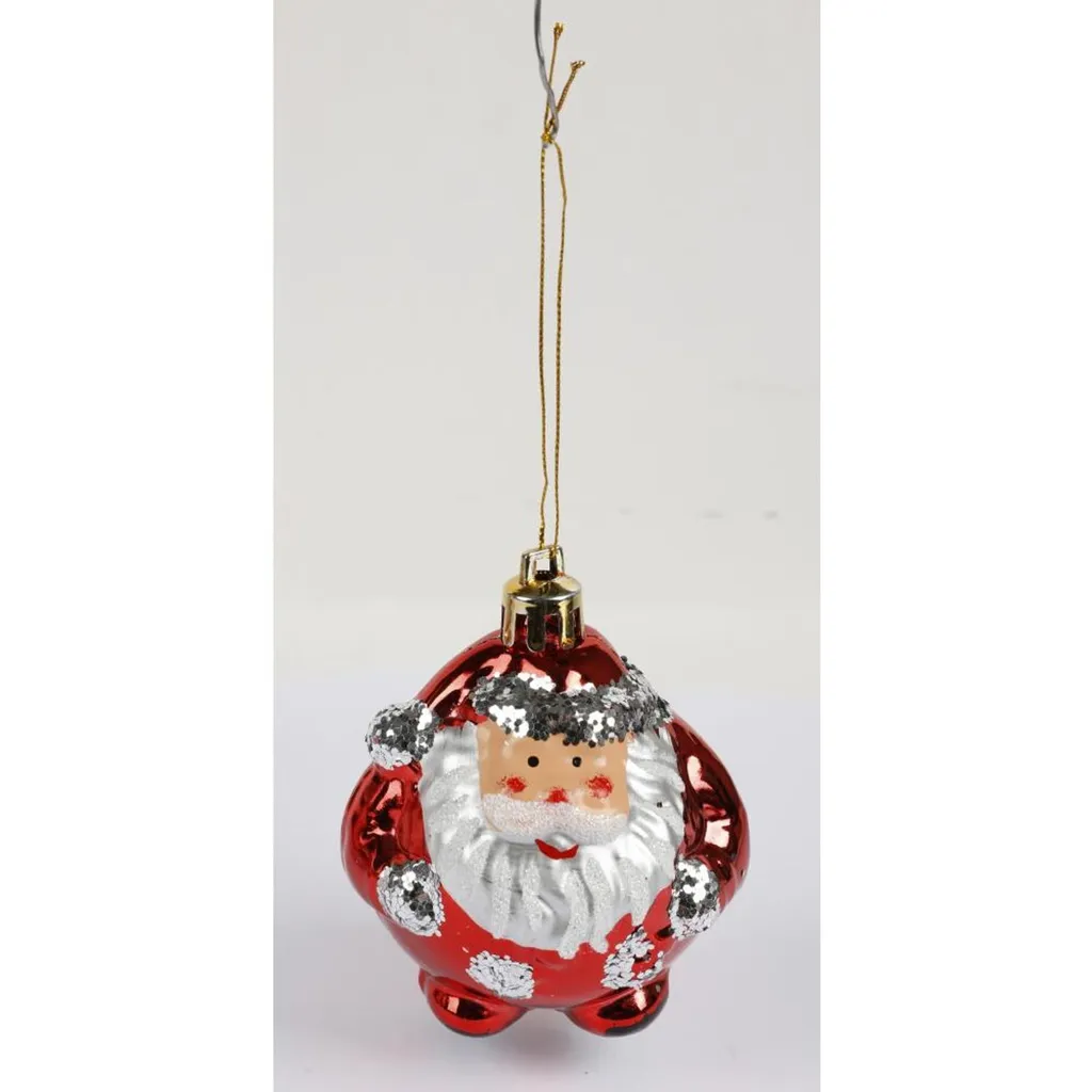 Boules de Noël Père Noël 7cm : Set de 48 décorations pour grand sapin