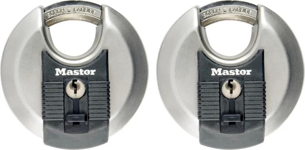 Cadenas Disque en Acier Inoxydable 70mm Master Lock M40E - Pack de 2