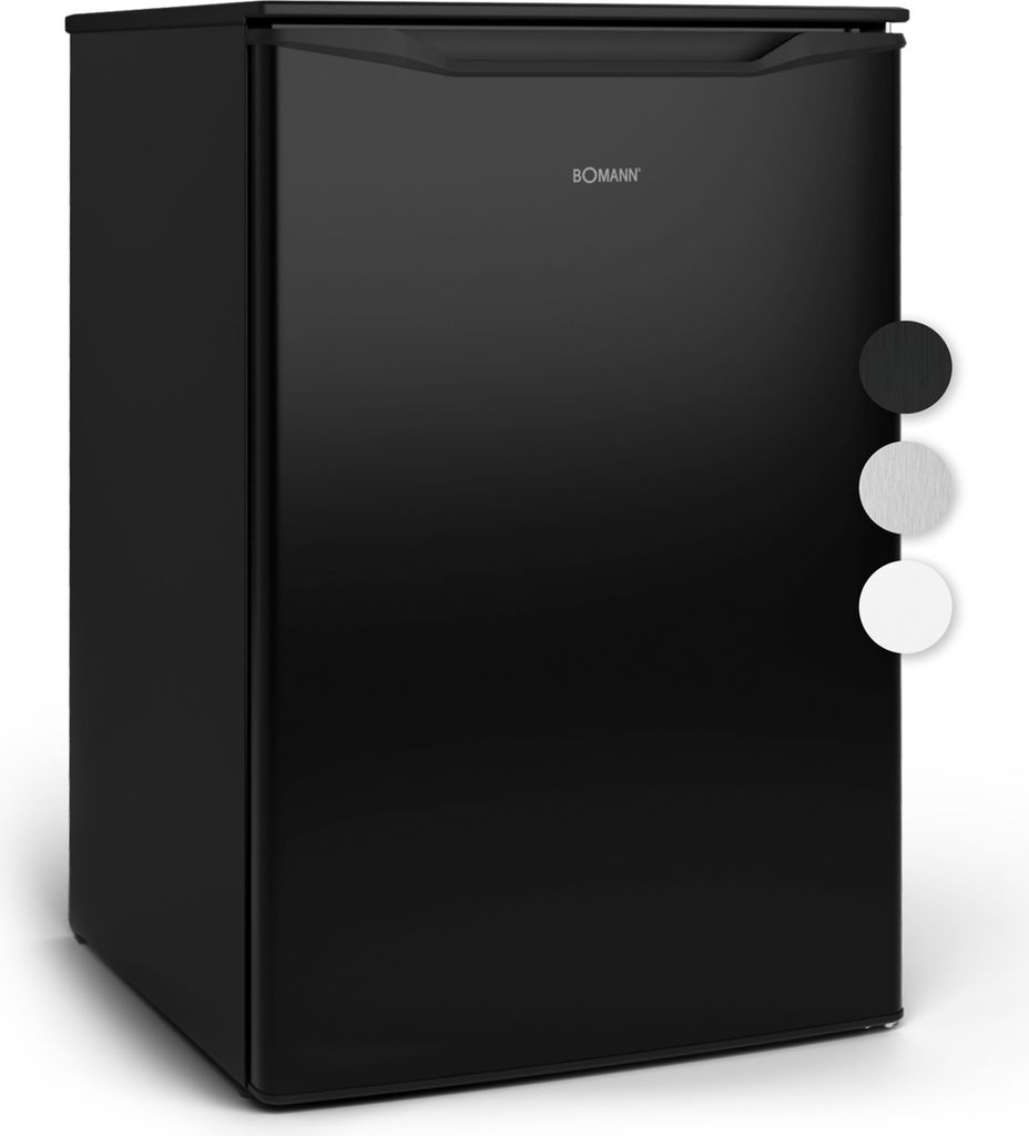 Bomann Gefrierschrank 87L | Gefrierschrank klein mit Temperaturbereich ≤ -18°C | 3 Schubladen | wechselbarer Türanschlag | GS 7253 schwarz-inox