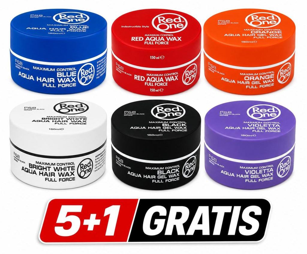 Red One Haarwachs Mix 6er-Set 6 x 150 ml – Blue, Red, Produktbild 