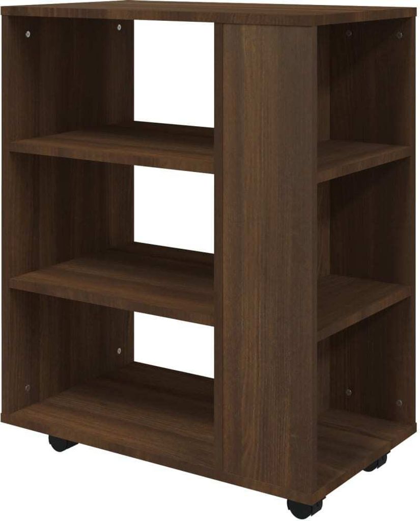 vidaXL Szafka na kółkach brązowy dąb 60x35x75 cm materiał Zdjęcie produktu 4