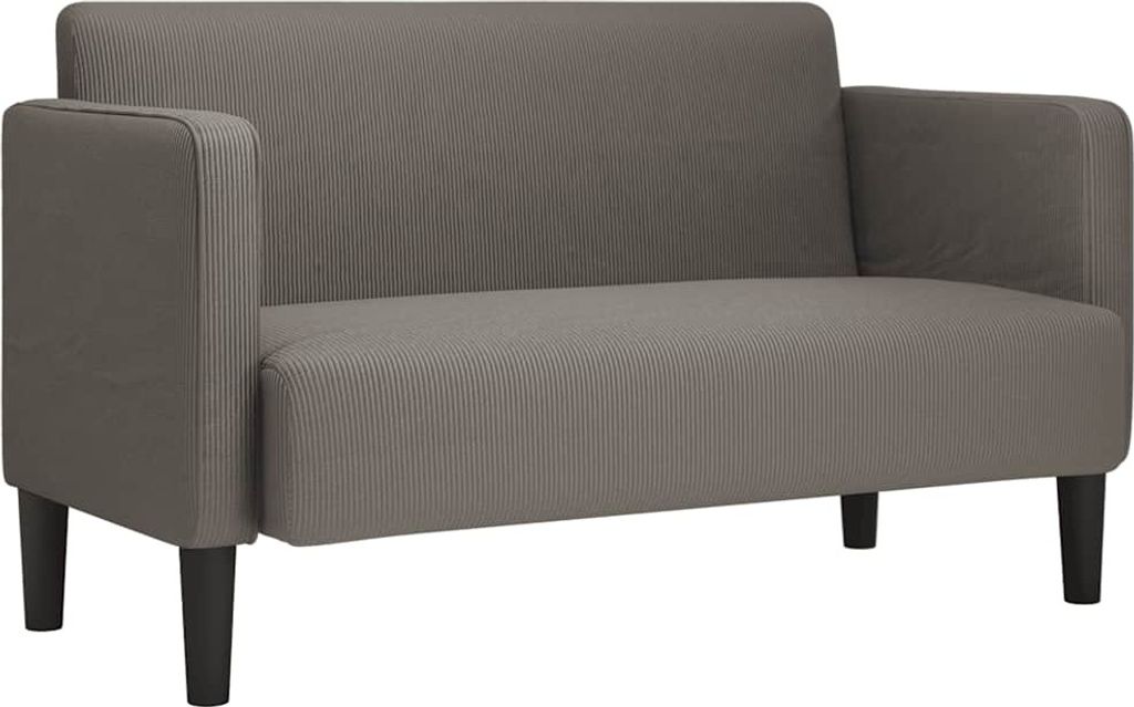 vidaXL Zweisitzer-Sofa Hellgrau 109 cm Cordstoff Produktbild 