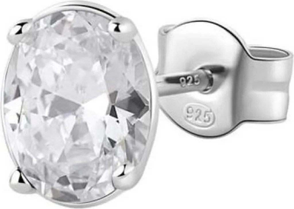 Boucle d'oreille blanche Fancy Infinite White FIW08 en cristal pur