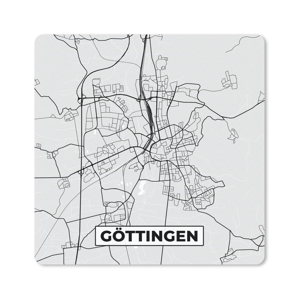 MuchoWow Mauspad Mousepad Karte - Stadtplan - Deutschland - Göttingen - Karte 30x30 cm - Mousepads - Maus Mat - Pad - Mausunterlage - Gaming