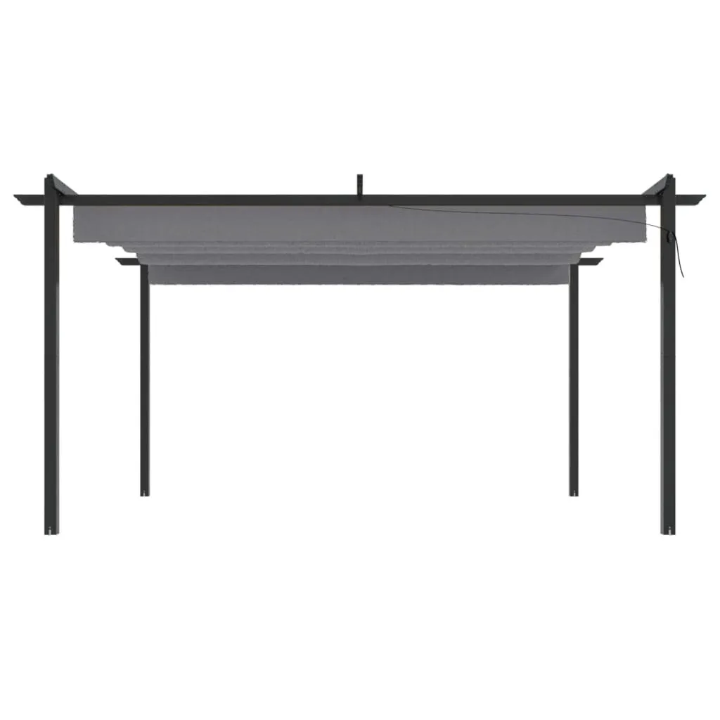 Tonnelle de Jardin 4x3 m Anthracite avec Toit Rétractable Ajustable - 3