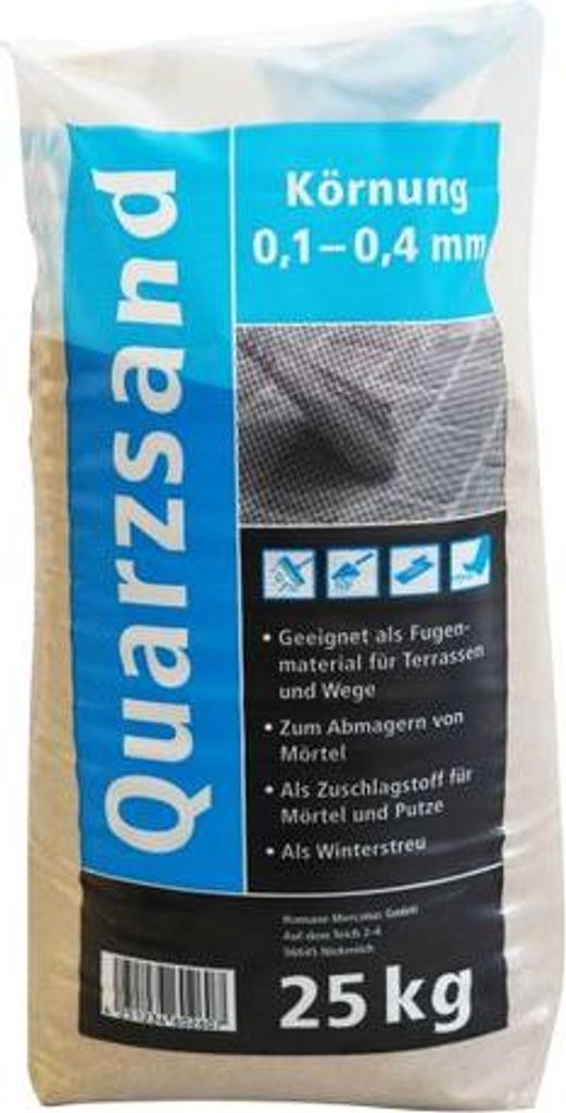 Quarzsand feuergetrocknet 25 kg Produktbild 