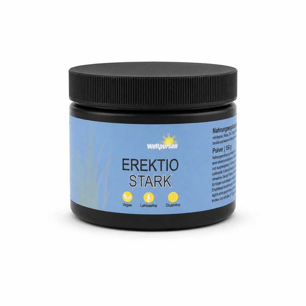 Wellpursan Erektio Stark - 180 g Pulver, für aktive Männer, Produktbild  KI-generiertes Bild