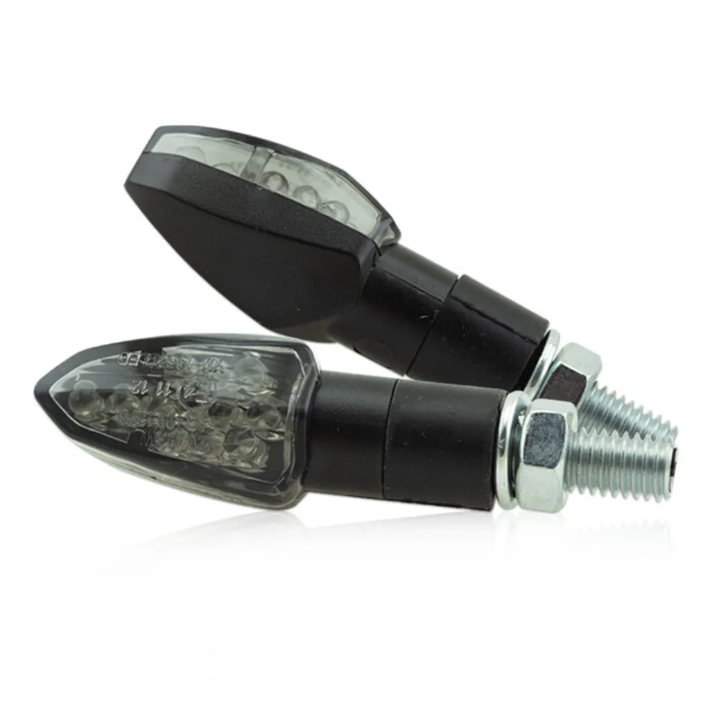 Clignotant LED Lizzard Paire Teintée Noir pour Moto et Scooter Tuning