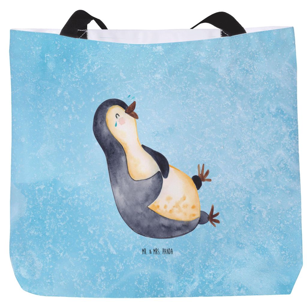 Mr. & Mrs. Panda Tote Bag Pinguin Lachen - Eisblau - Produktbild 