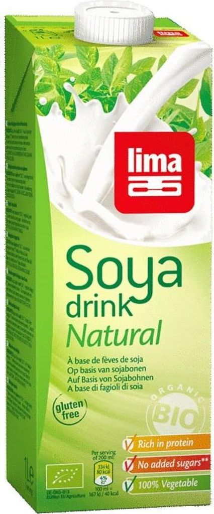 NAPÓJ SOJOWY BEZ DODATKU CUKRÓW BEZGLUTENOWY BIO 1 L - LIMA