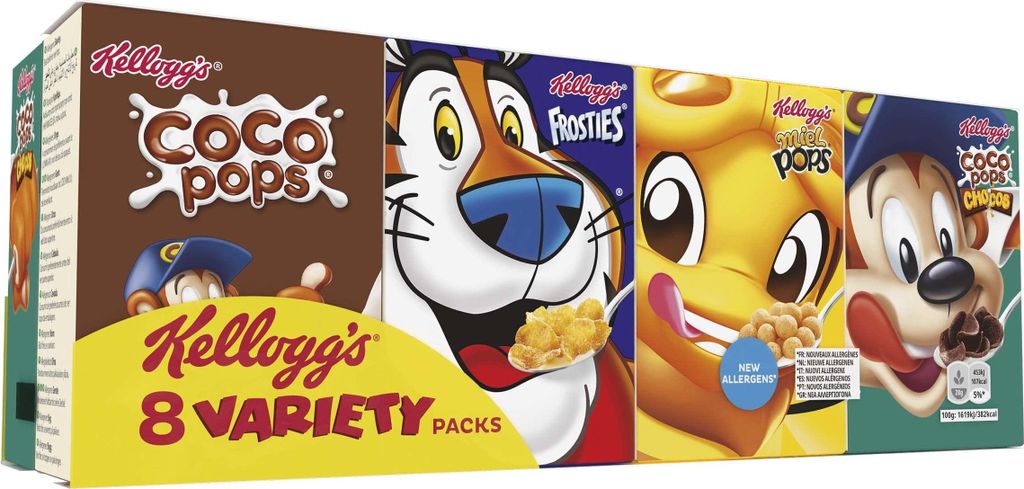 Kellogg's Variety Getreidemischung, sortiert in 8 Portionen, Einzelpackung mit 196 g (1 x 196 g)
