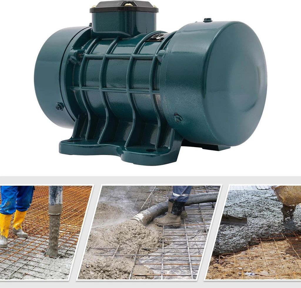 Elektrischer Beton-Vibrationsmotor/Rüttelmotor - 250 W - 2840 U/min - Gehäuse aus Gusseisen - Bau/Industrie - Grün