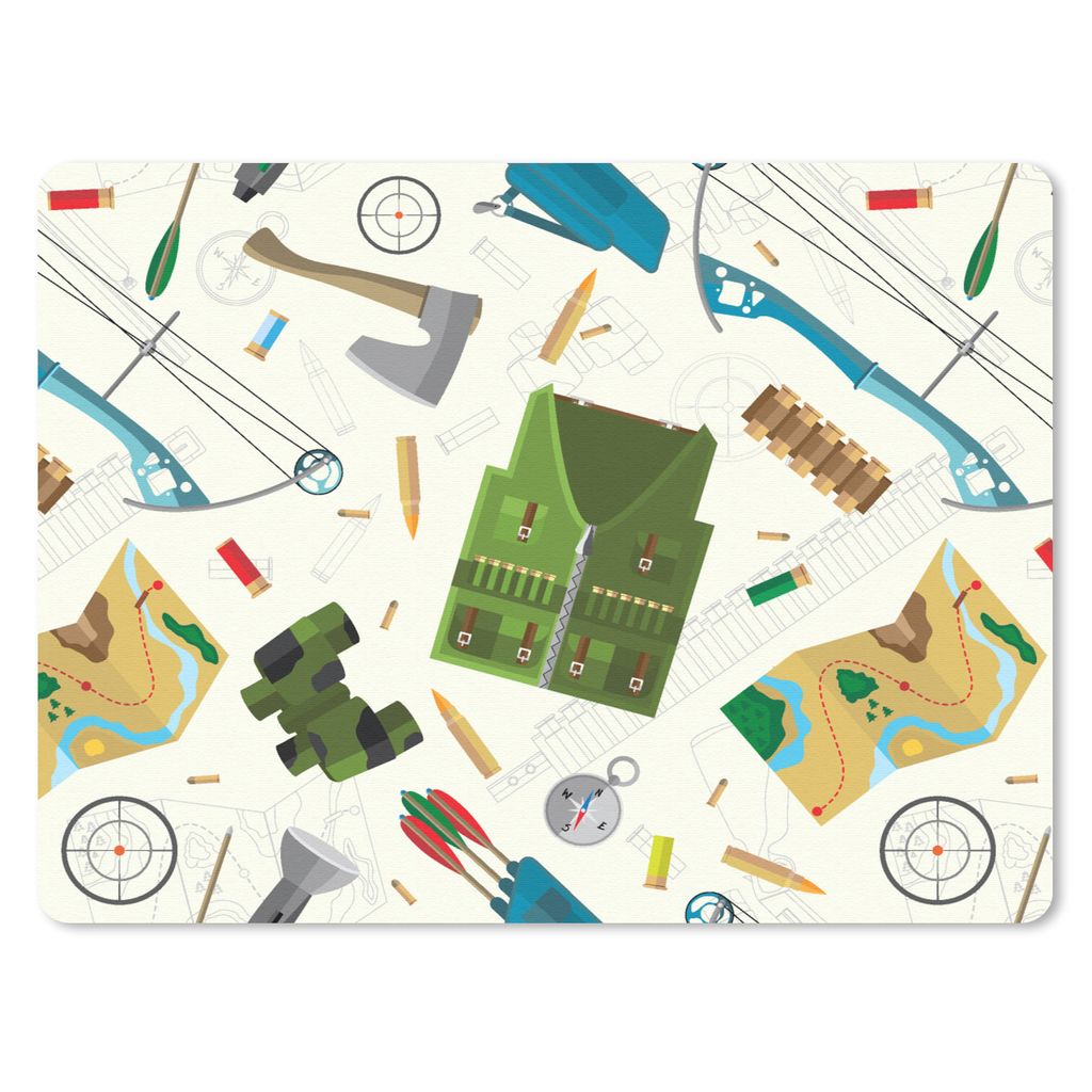 MuchoWow® Mauspad Mousepad Bogen - Kugeln - Patronen 23x19 Produktbild 