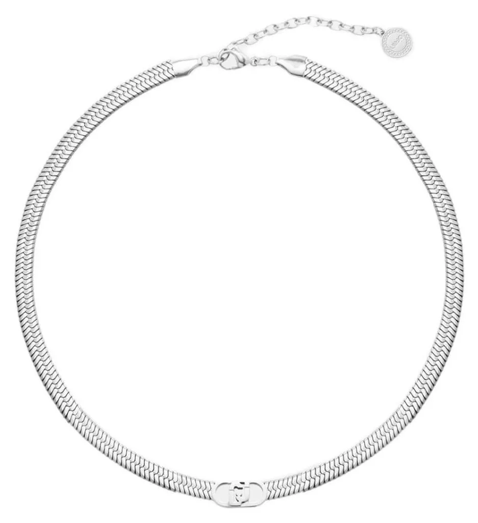 Collier Ras de Cou en Acier Argenté pour Femme Style Minimaliste