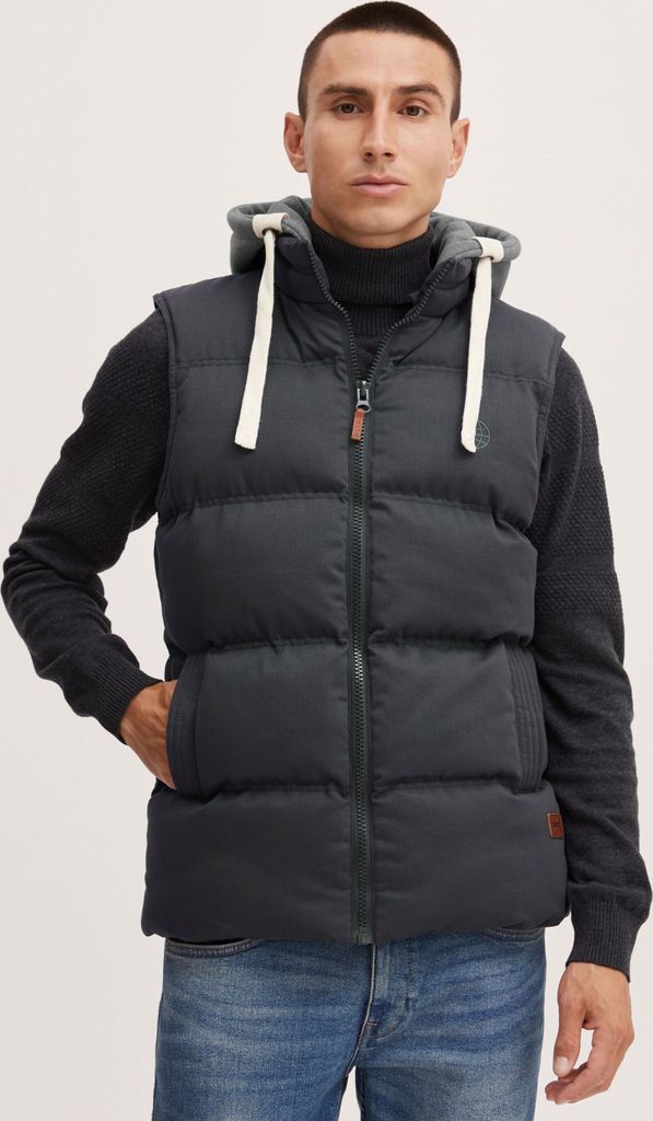 BLEND BHJens Herren Weste Steppweste Outdoor Weste mit Kapuze Stehkragen Eingrifftaschen Regular fit