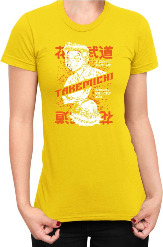 Damen T-Shirt Japan Anime Manga Tokyo Anime Revengers Takemechi, Lady S / Gelb