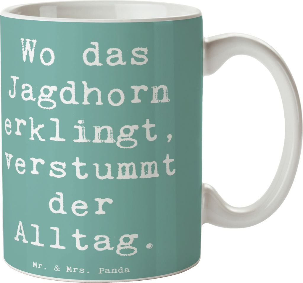 Mr. & Mrs. Panda Tasse Spruch Jagdhorn Melodie - Meeresbrise - Geschenk, Kaffeetasse, Jagdsignal, Teetasse, Instrument, Musizieren Instrumente, Ent...