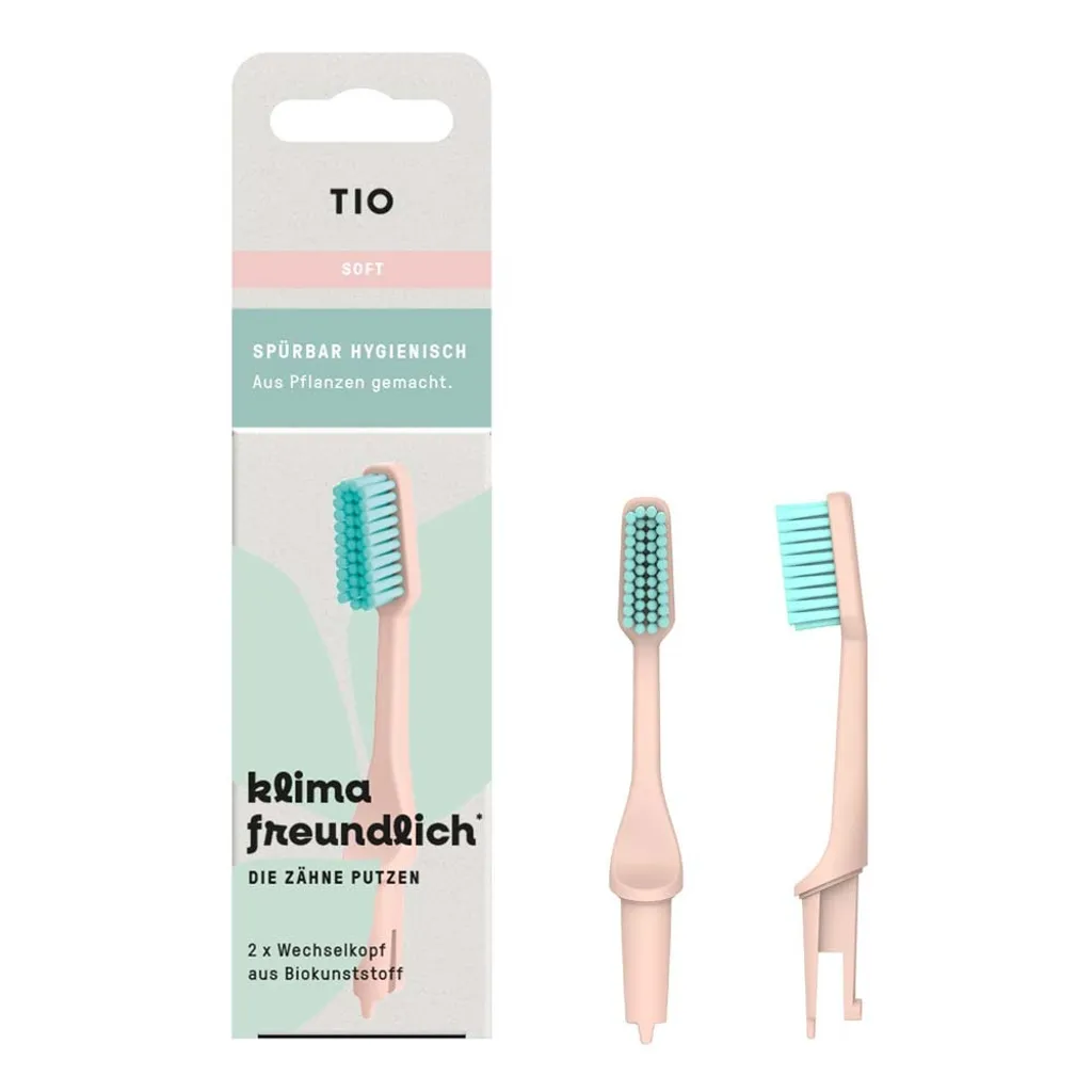 Tête interchangeable pour brosse à dents - lot de 4 souple Rose et Vert