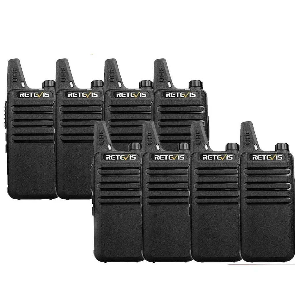 Radio Bidirectionnelle Rechargeable Retevis RT22 Pack 8 pour Sécurité