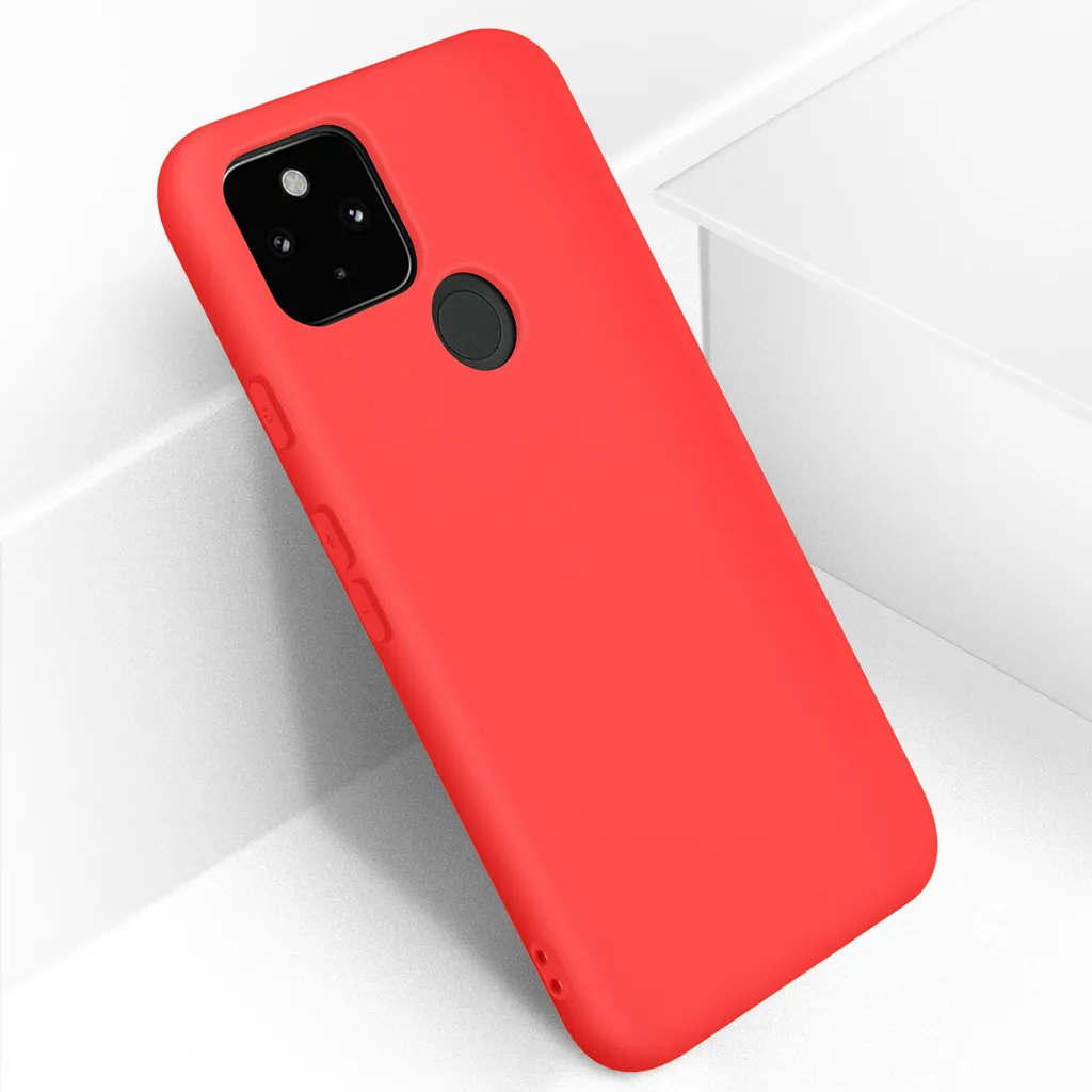 Cover Protettiva Google Pixel 5 Rosso Silicone - Shockproof Leggero - 2