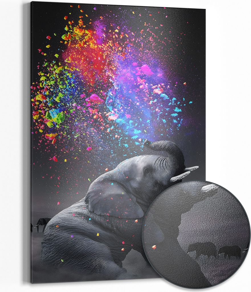 DEQOART Magnettafel Metall 40x60 cm 'Farbexplosion der Natur' Whiteboard Pinnwand Büro