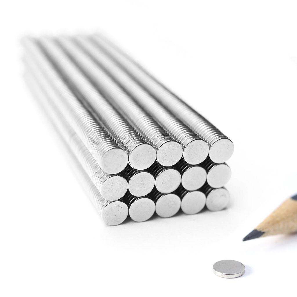 PACKIVO Neodym Magnete Extra Stark, Schiebenmagnet - 6 x 1 mm, 2