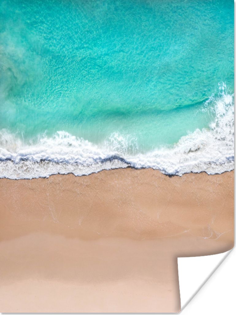 MuchoWow Poster Strand - Meer - Golf 120x160 cm - Wandbilder