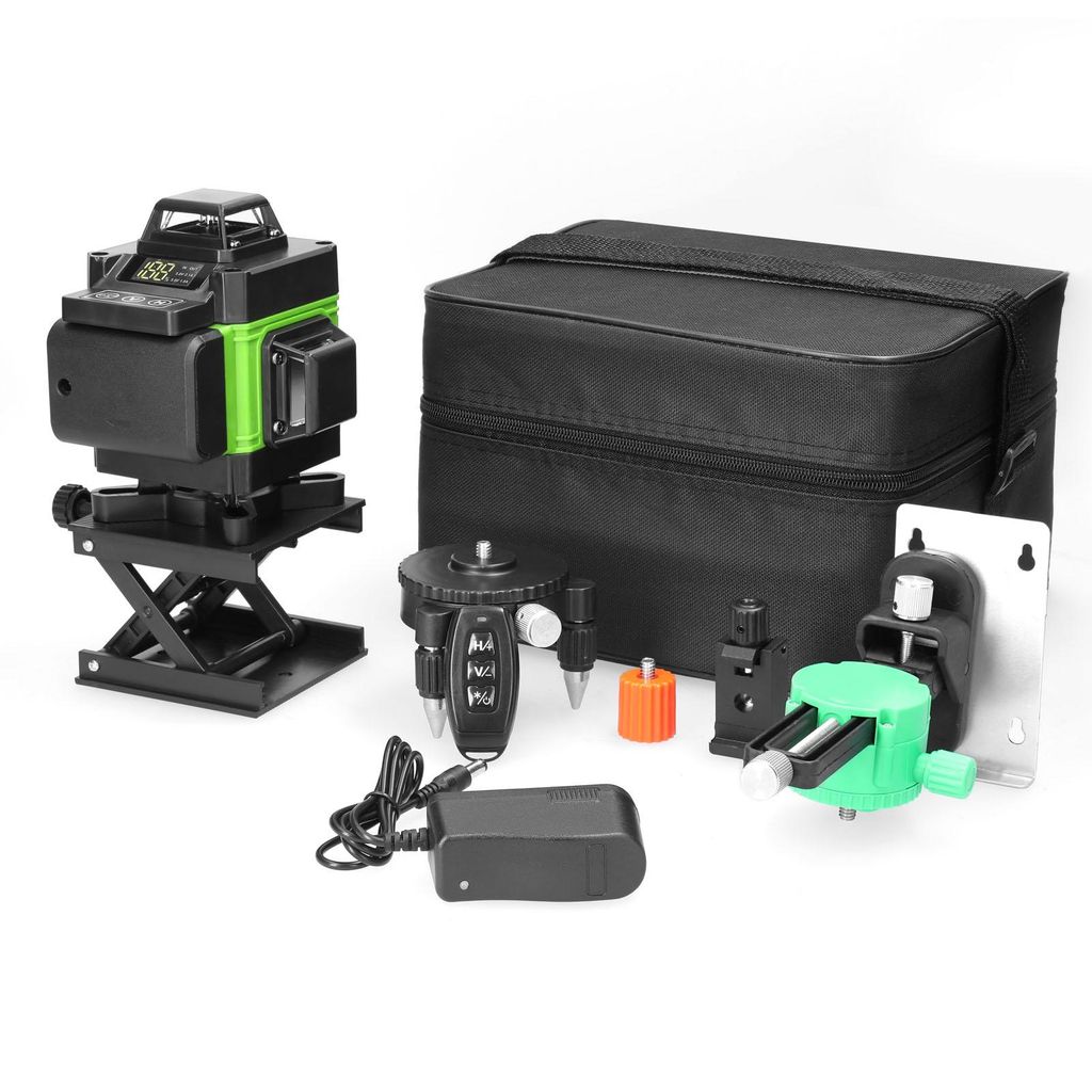 KKmoon 4D 16-Linien Laser Niveau – Selbstnivellierend 3°, USB-aufladbar, Multifunktionales Lasergerät mit vertikalen & horizontalen Linien