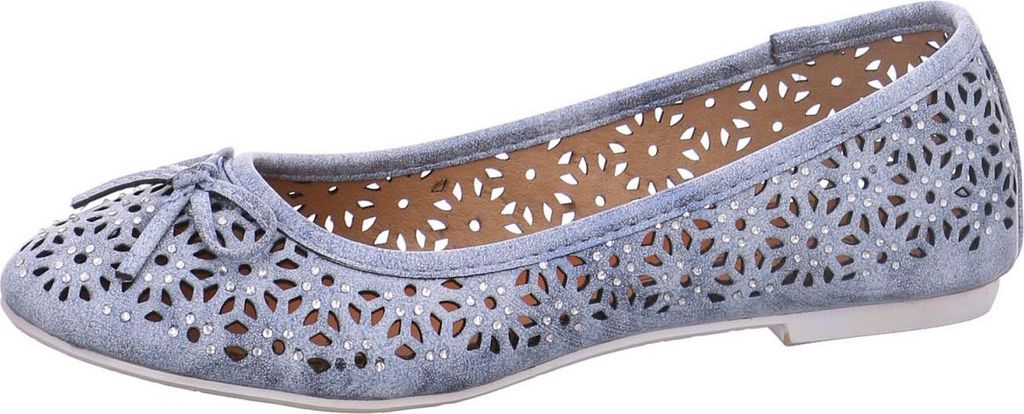 Laufsteg München Damenschuhe Halbschuhe Slipper Ballerina Blau, Schuhgröße:39 EU