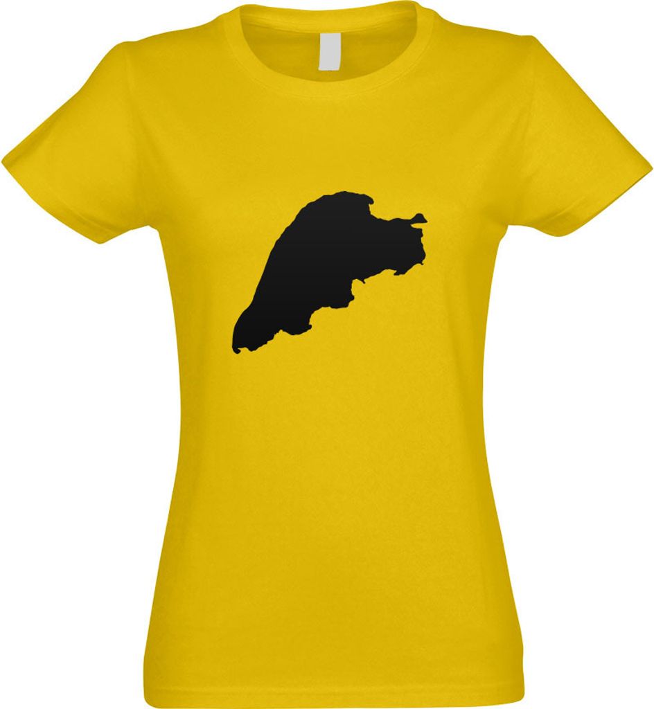 Kiwistar - T-Shirt tailliert - Damen - gelb - Ummanz - Deutschland - Insel - mit Motiv Bedruckt - Funshirt Design - Sport - Freizeit - Damen - M