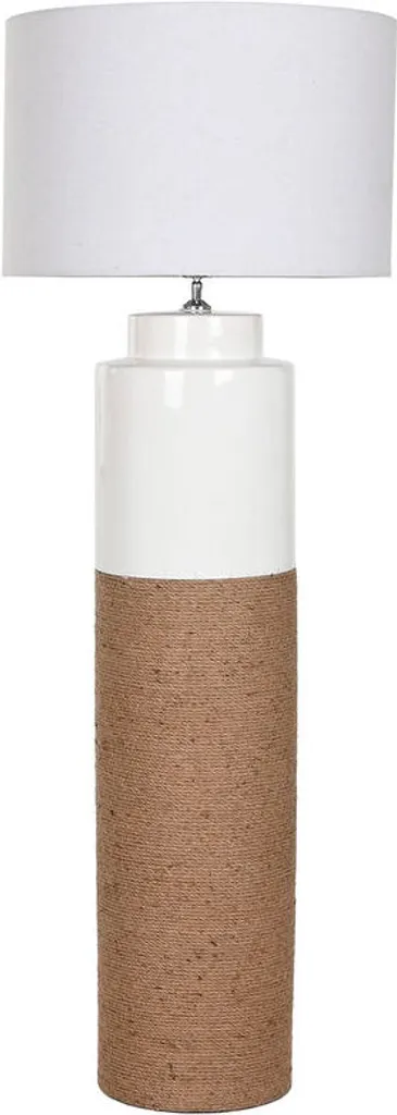 Lampadaire Stable Home ESPRIT Blanc Marron - Éclairage Salon 139,5 cm 220V