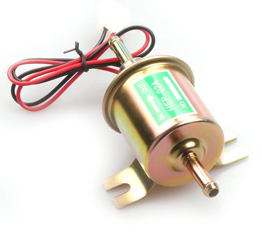 Benzinpumpe Kraftstoffpumpe 110L/h Pumpe 12V elektrisch 0,2-0,35 Bar Anschlussdurchmesser: 8mm - Benzin Diesel Heizöl Selbstansaugend - Vergaser -...