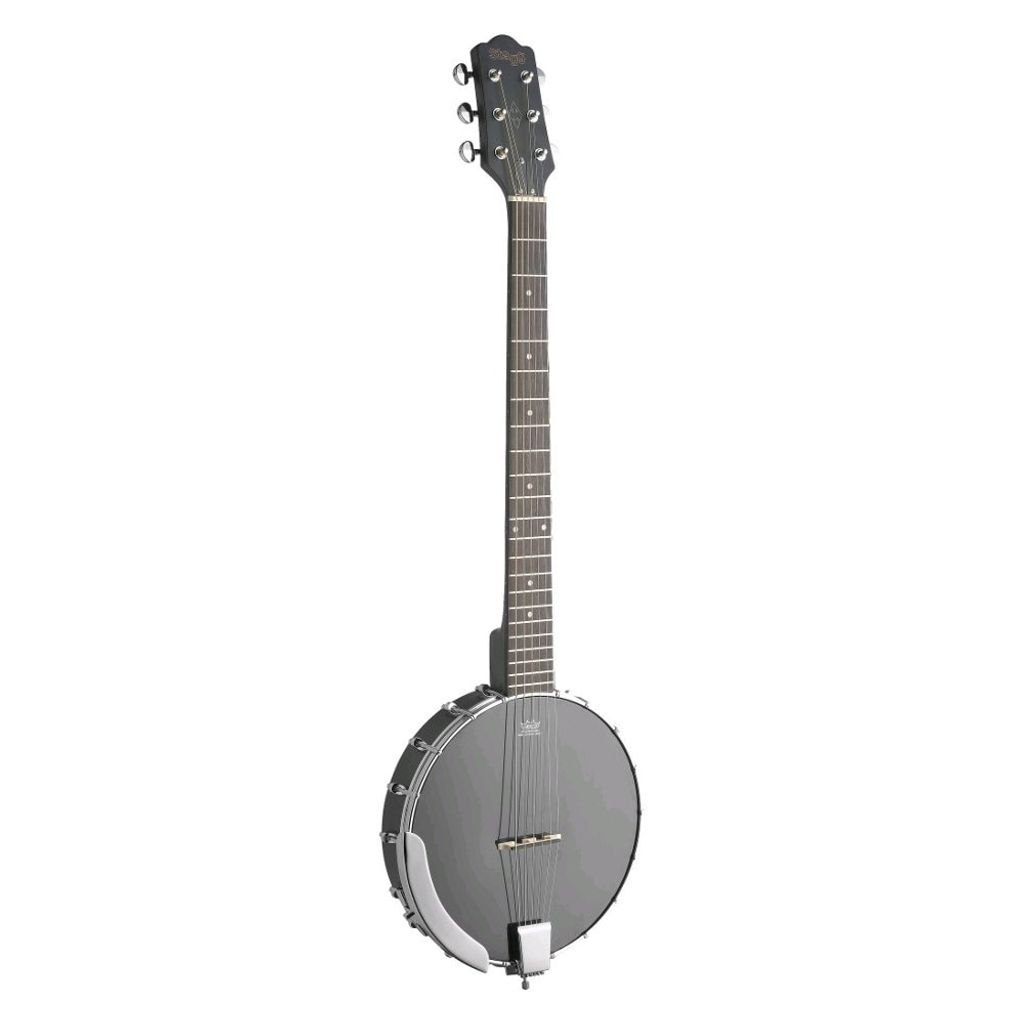 6-Saiter Open Back Gitarrenbanjo m/ Gitarrenkopfplatte