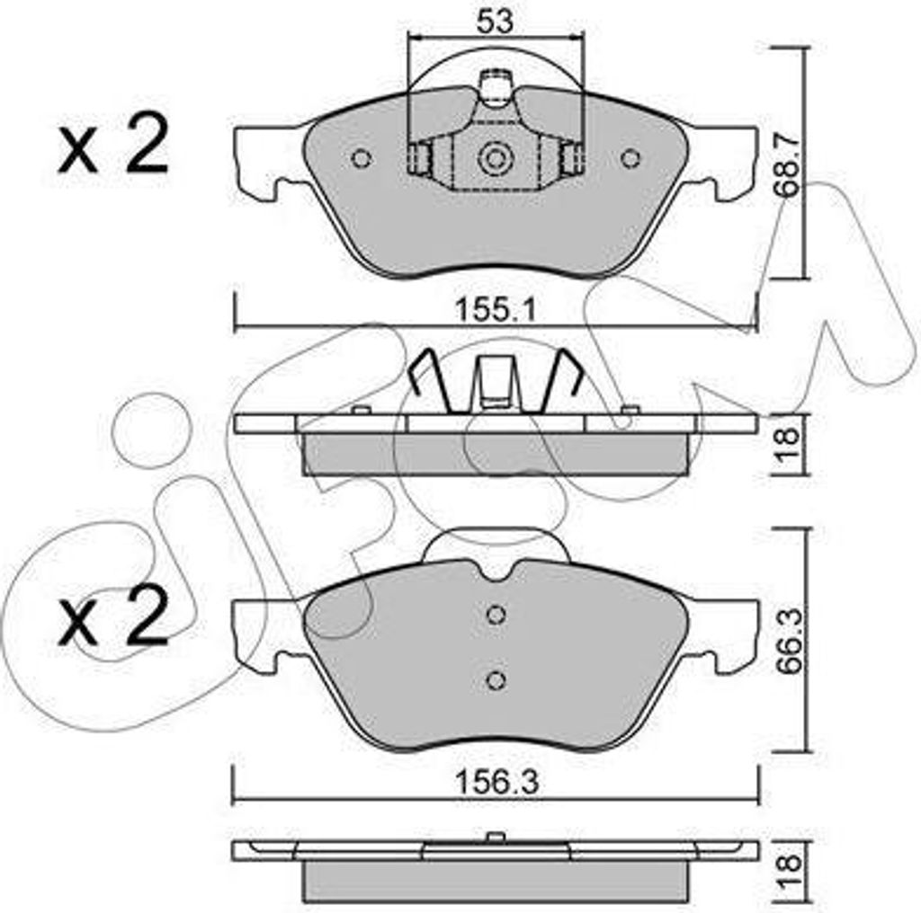 CIFAM Bremsbeläge Satz Vorne Bremsklötze für RENAULT LAGUNA III Grandtour (KT0/1) 822-335-0