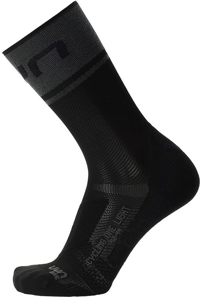 UYN Klassische Fahrradsocken - ONE LIGHT - Schwarz/Anthrazit 39-41