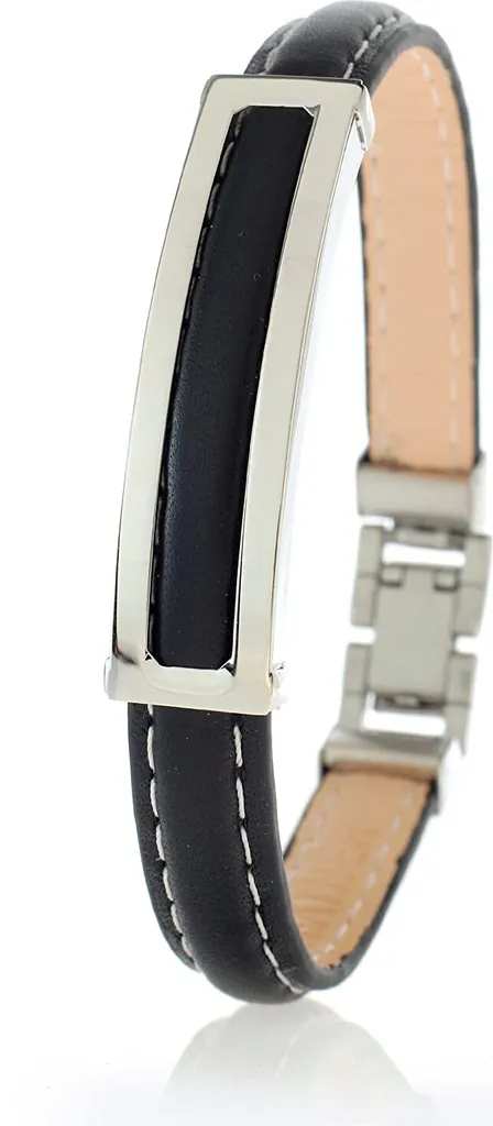 Cinturino Pelle Nera 10mm B190.09.BK.M | Acciaio Lucido 21cm