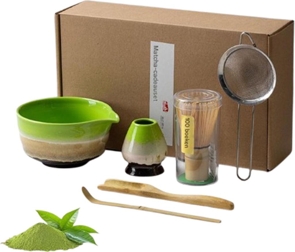 Matcha-Teeset, sechsteiliges Set, traditioneller Teebesen, Matcha-Schale
