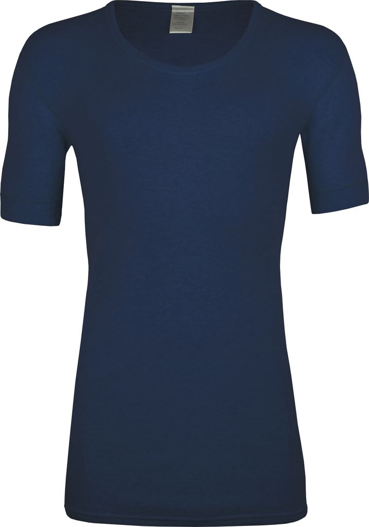 wobera Angora Herren-Unterhemd oder T-Shirt mit halbem Arm oder T-Shirt und 40% Angora/60% Baumwolle (Gr. 5/S, Farbe: marine)