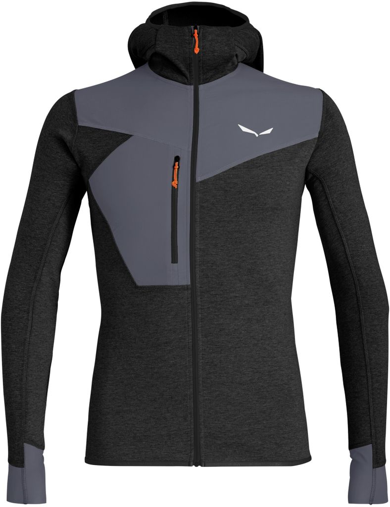 SALEWA PUEZ 2 DRY M L/S HOOD FZ TEE Jacke Herren grau 54