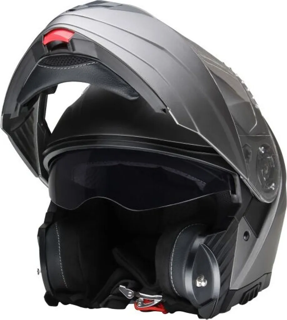 Casque intégral pliable Prometheus gris mat CMX avec visière et taille L