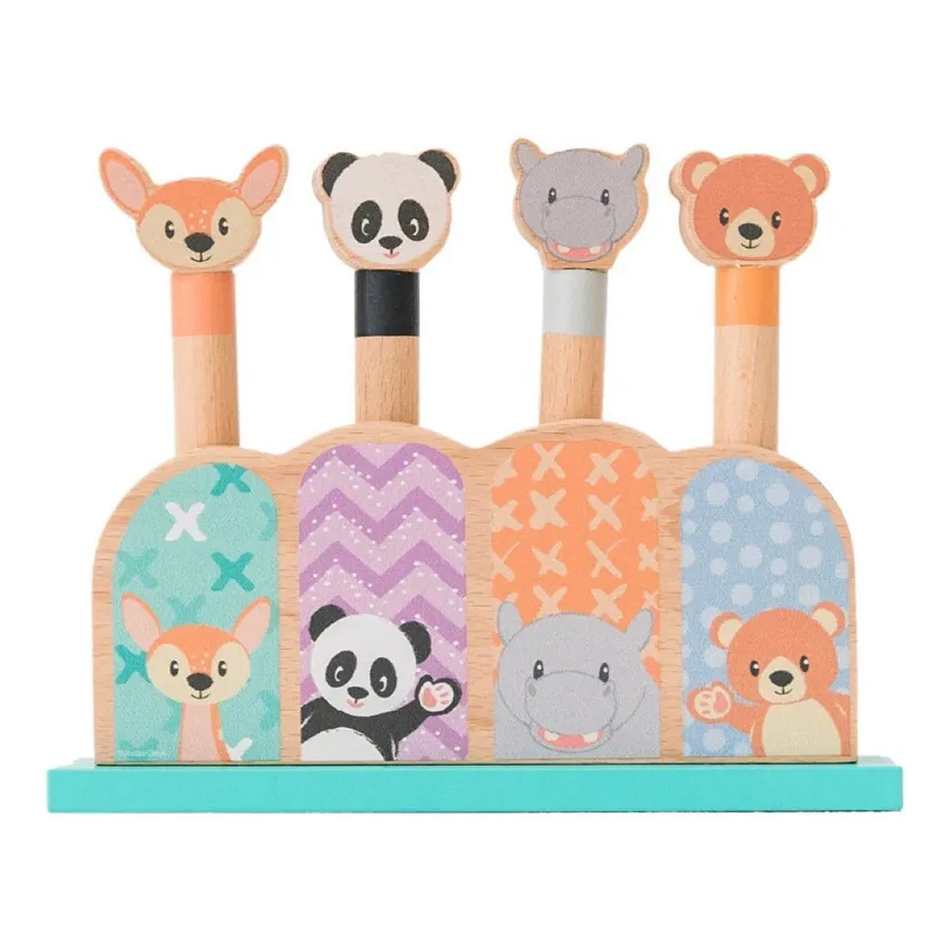 Jouet à Sauter Pop-Up en Bois Studio Circus - Jeu Éducatif Montessori